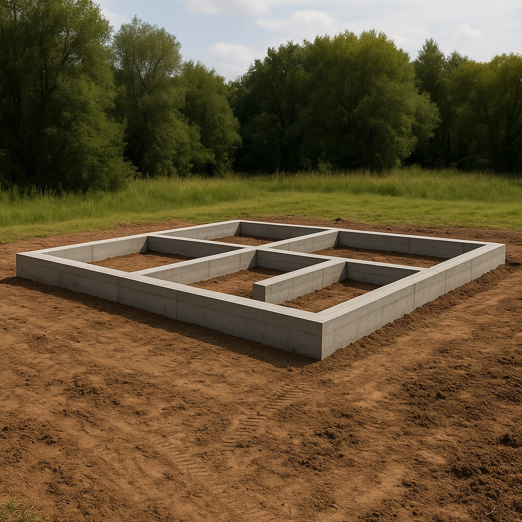 Streifenfundament für Modulbau