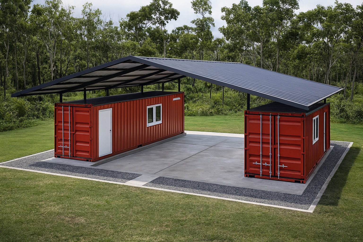 Beton-Bodenplatte für Modulbau