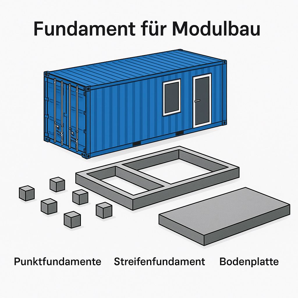 Fundament für Modulbau