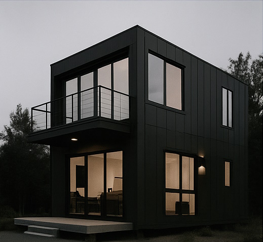 Modernes Modulhaus von Karpov Baukonzept