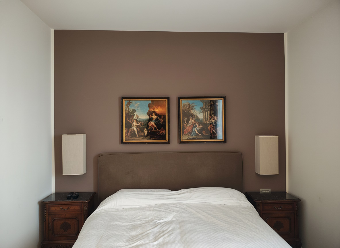 Detailansicht gespachtelter und gestrichener Wand