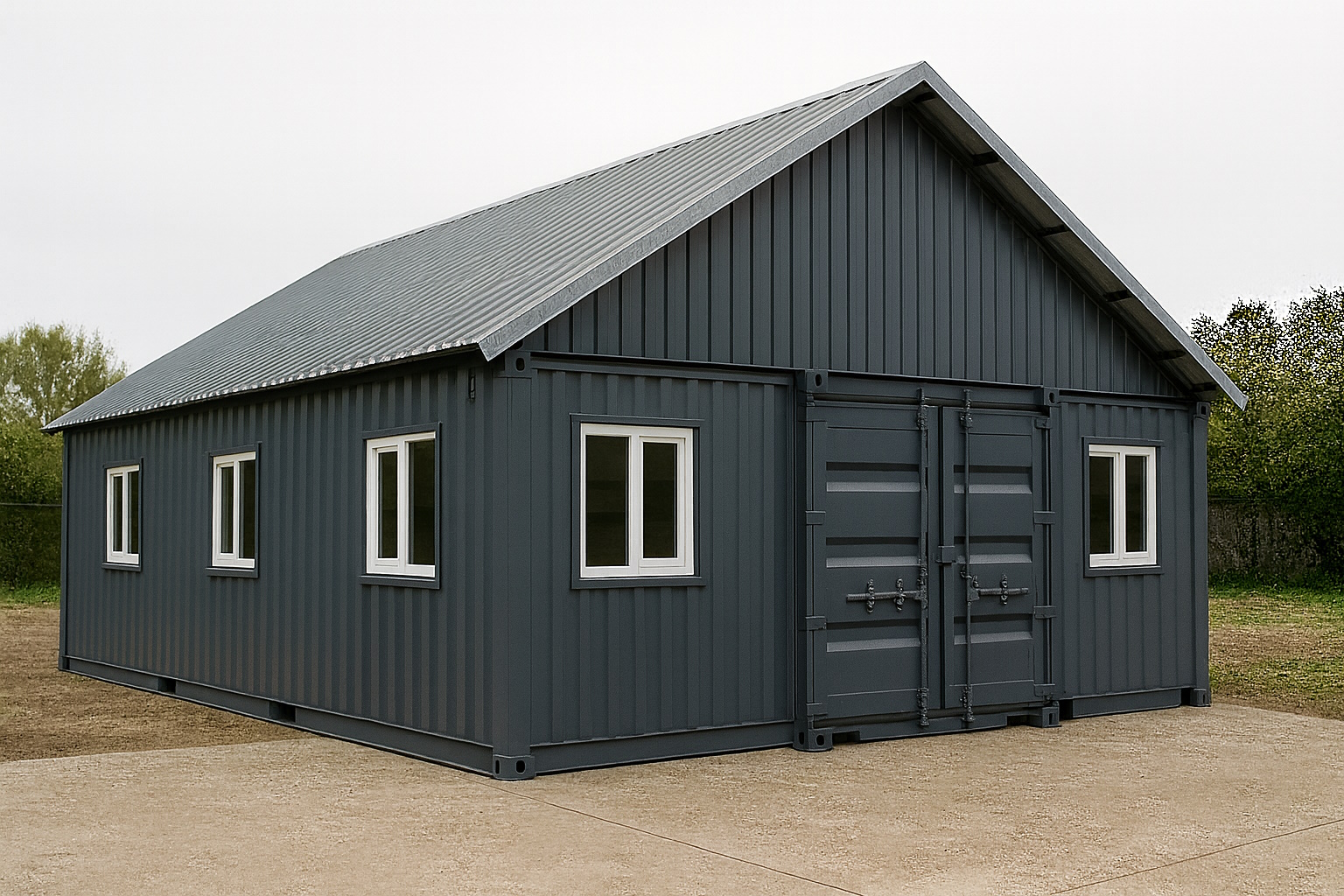 Umbau eines Seecontainers zu Lager- und Technikraum